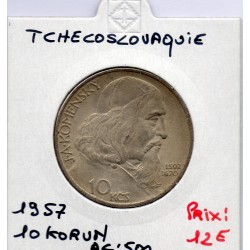 Tchecoslovaquie 10 korun 1957 Sup, KM 48 pièce de monnaie