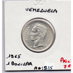 Venezuela 1 Bolivar 1965 Sup, KM Y37a pièce de monnaie