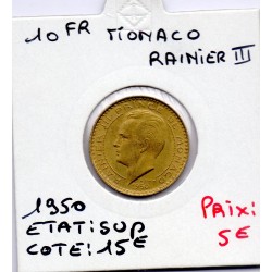 Monaco Rainier III 10 francs 1950 Sup, Gad 139 pièce de monnaie