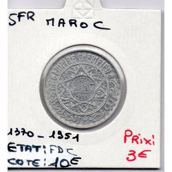 Maroc 5 francs 1370 AH -1951 FDC, Lec 247 pièce de monnaie