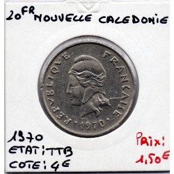 Nouvelle Calédonie 20 Francs 1970 TTB, Lec 105 pièce de monnaie