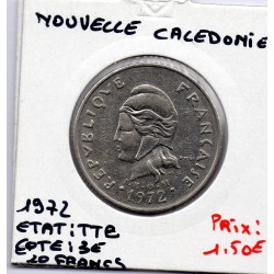 Nouvelle Calédonie 20 Francs 1972 TTB, Lec 106 pièce de monnaie