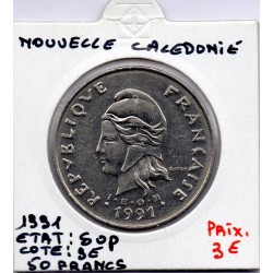 Nouvelle Calédonie 50 Francs 1991 Sup, Lec 127 pièce de monnaie