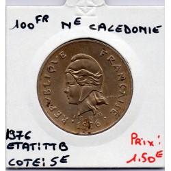 Nouvelle Calédonie 100 Francs 1976 TTB, Lec 130 pièce de monnaie