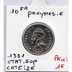 Polynésie Française 10 Francs 1991 Sup, Lec 81 pièce de monnaie