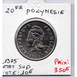 Polynésie Française 20 Francs 1975 Sup, Lec 94 pièce de monnaie