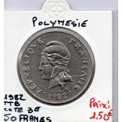 Polynésie Française 50 Francs 1982 TTB, Lec 116 pièce de monnaie