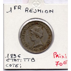 Réunion, 1 franc 1896 TTB, Lec 46 pièce de monnaie
