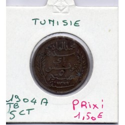 Tunisie, 5 Centimes 1904 TB, Lec 75 pièce de monnaie