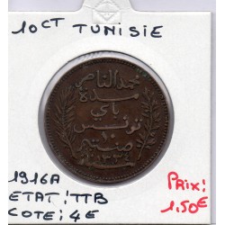 Tunisie, 10 Centimes 1916 TTB, Lec 105 pièce de monnaie