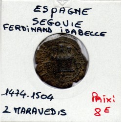 Espagne 2 maravedis 1474-1504 Ségovie B+, pièce de monnaie