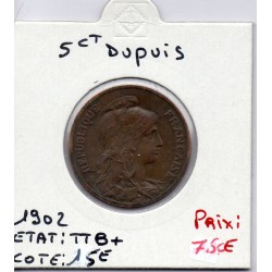 5 centimes Dupuis 1902 TTB+, France pièce de monnaie