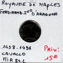 Italie Naples ferdinand 1er d'aragon Cavallo 1458-1494 TB- pièce de monnaie