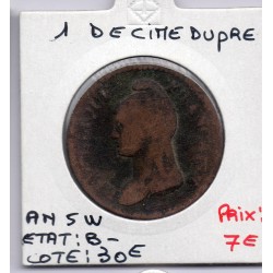 1 decime Dupré An 5 W Lille B-, France pièce de monnaie
