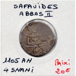 Safavides Abbas II 4 Shahi 1105 AD TTB pièce de monnaie