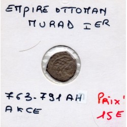 Empire Ottoman, Murad 1er 1 Akce 763-791 AH TB pièce de monnaie