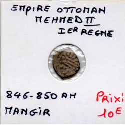 Empire Ottoman, Mehmed II 1er Règne 1 Mangir 846-850 AH TB pièce de monnaie