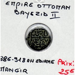Empire Ottoman, Bayezid II 1 Mangir 886-918 AH Edirne TTB pièce de monnaie