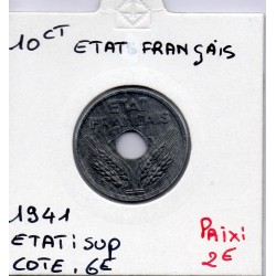 10 centimes état Français 1941 Sup, France pièce de monnaie