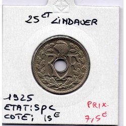 25 centimes Lindauer 1925 Sup+, France pièce de monnaie