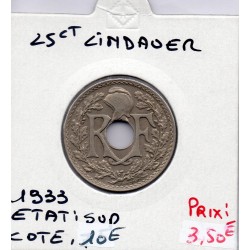 25 centimes Lindauer 1933 Sup, France pièce de monnaie