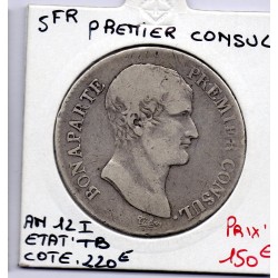 5 francs Napoléon 1er An 12 I Limoges TB, France pièce de monnaie
