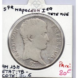 5 francs Napoléon 1er An 13 M Toulouse TB-, France pièce de monnaie