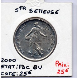 5 francs Semeuse Cupronickel 2000 FDC BU, France pièce de monnaie