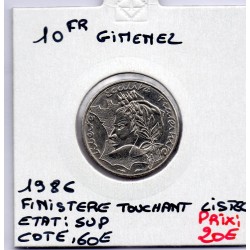 10 francs Jimenez 1986 Finistère touchant Listel Sup, France pièce de monnaie