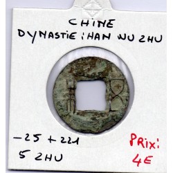 Dynastie Han de l'Ouest, Whu Zu -25 à +221 TB, Hartill 8-10 pièce de monnaie