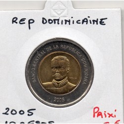 République Dominicaine 10 pesos 2005 Sup, KM 106 pièce de monnaie