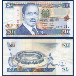 Kenya Pick N°35a2, Billet de banque de 20 Shillings 1997
