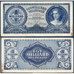 Hongrie Pick N°131, Billet de banque de 1 milliard Pengo 1946