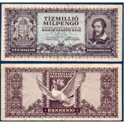Hongrie Pick N°129, Billet de banque de 10 Millions MilPengo 1946