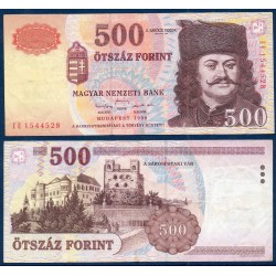 Hongrie Pick N°179, Billet de banque de 500 Forint 1998