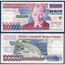 Turquie Pick N°209b, TB TBillet de banque de 1000000 Lira 1997