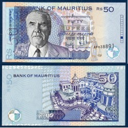 Maurice Pick N°50c, Billet de banque de 50 Rupees 2003