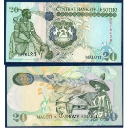 Lesotho Pick N°16c, Billet de banque de 20 Maloti 2001