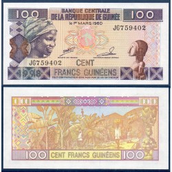 Guinée Pick N°35a, Billet de banque de 100 Francs 1998