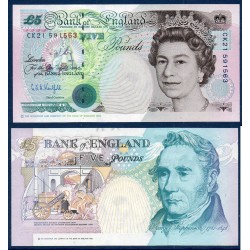 Grande Bretagne Pick N°382Aa, Billet de banque de 5 livres 1999