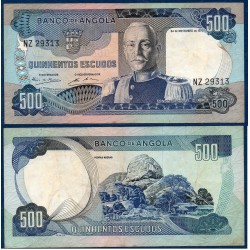Angola Pick N°102, TTB Billet de banque de 500 Escudos 1972