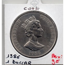Iles Cook 1 dollar 1986 FDC, KM 31 pièce de monnaie