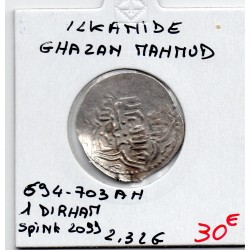 Ilkhanides Sulayman 1 Dirham 694-703 AD TTB pièce de monnaie