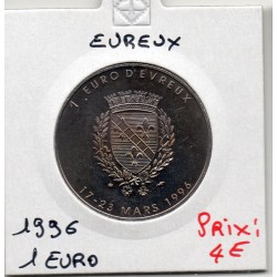1 Euro d' Evreux 1996 piece de monnaie € des villes