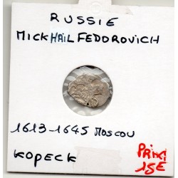Russie 1 Kopek 1624 Moscou Mikhail Fedorovich TTB, pièce de monnaie