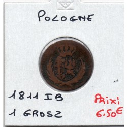 Pologne 1 Grosz 1811 IB TB, KM C81 pièce de monnaie