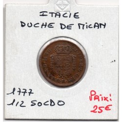 Italie Milan 1/2 mezzo soldo 1777 TTB, KM 184 pièce de monnaie