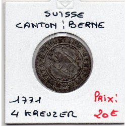 Suisse Canton Berne 1/2 Batzen 1771 TTB, KM 91 pièce de monnaie