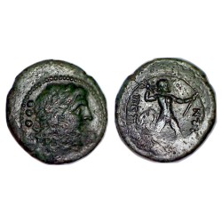 Bruttium, Petelia Ae19 (-209 à -89) Zeus