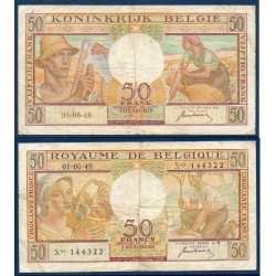Belgique Pick N°133a, TTB Billet de banque de 50 Francs Belge 1948